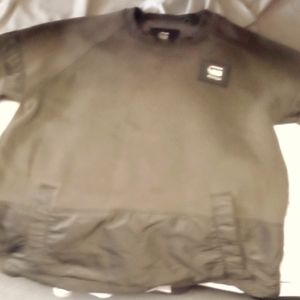 Gstar raw,Green sweat shirt with pockets in front